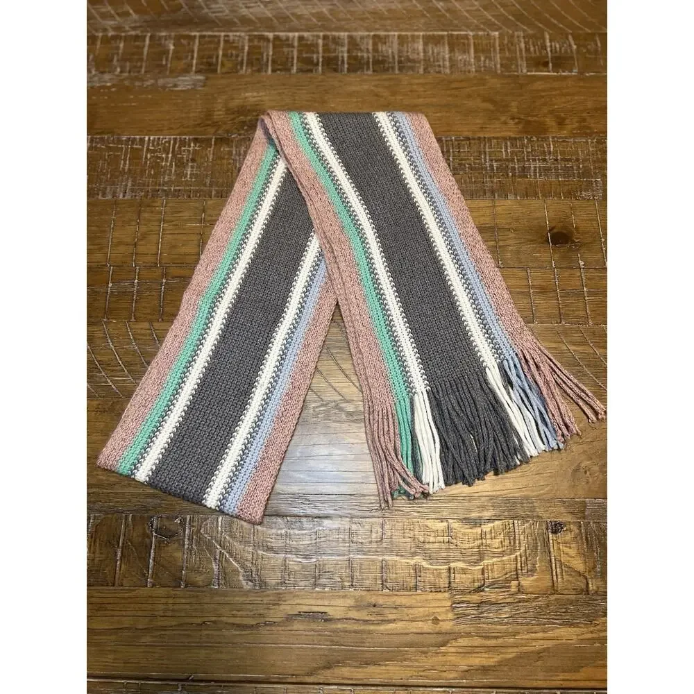 New York & Company Colorful Women’s Scarf EUC Fringe